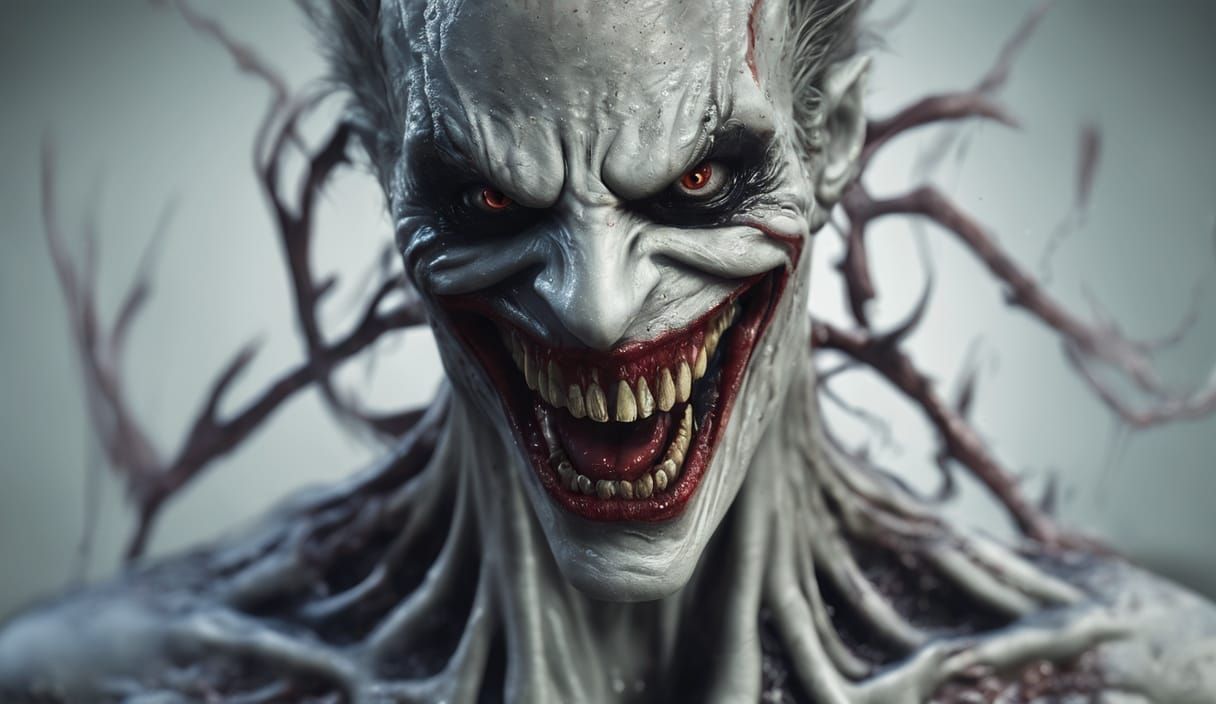 Horrific Ghost Joker Fused with Venom