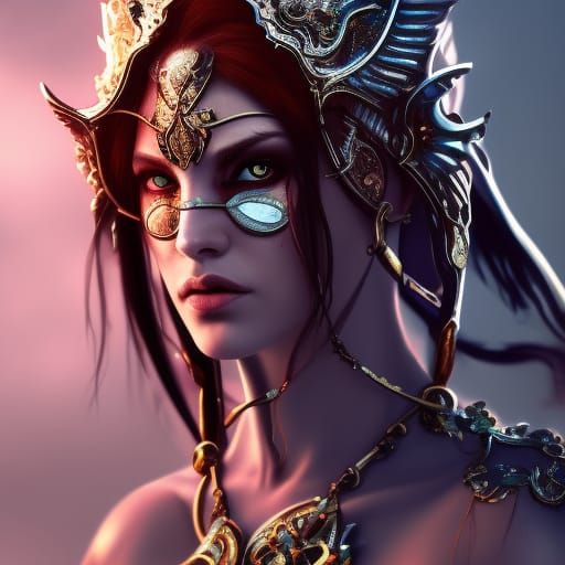 Beautiful Huntress in Detailed Matte Painting