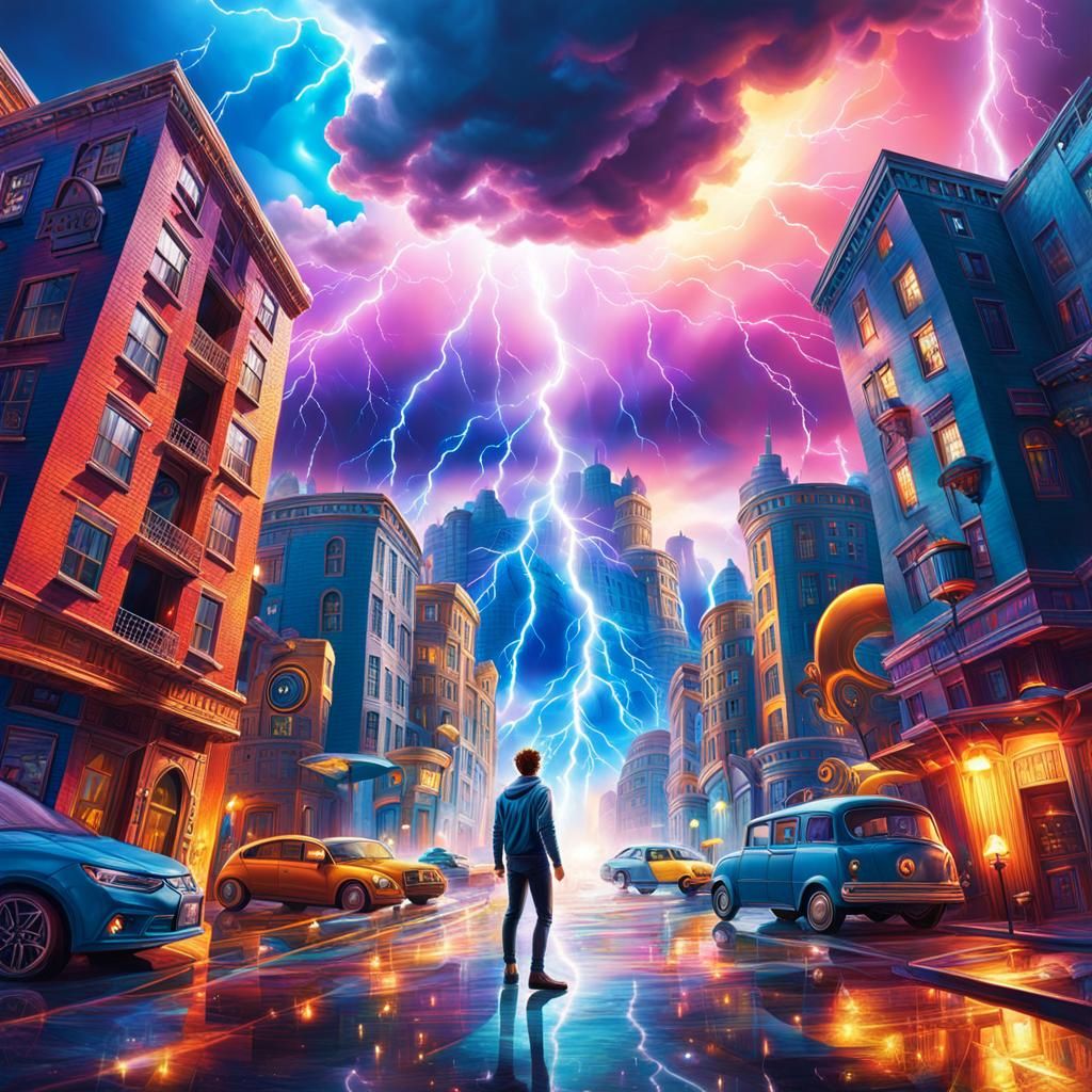 Person Between Worlds: Hyperdetailed Fantasy Art