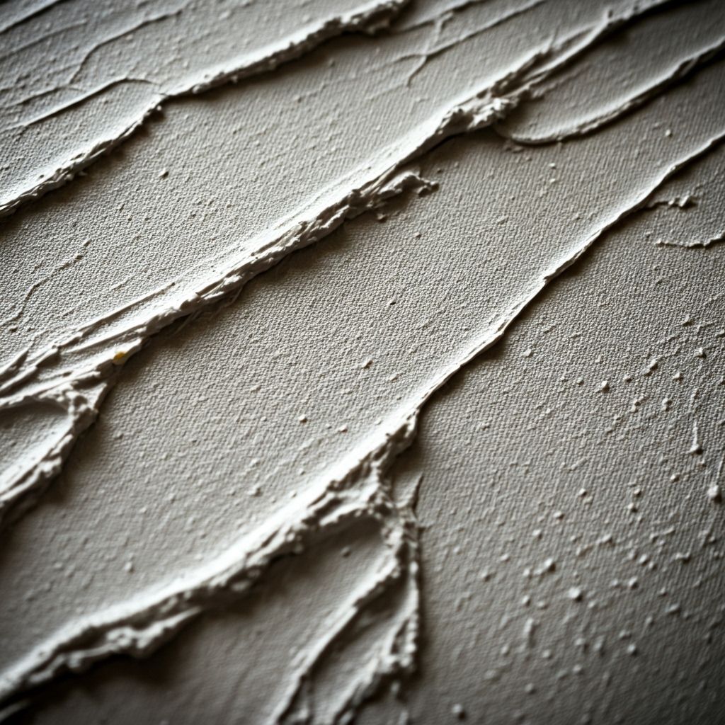 Macro close up of an artist's canvas primed with gypsum