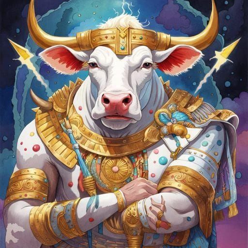 A white pharaoh cow