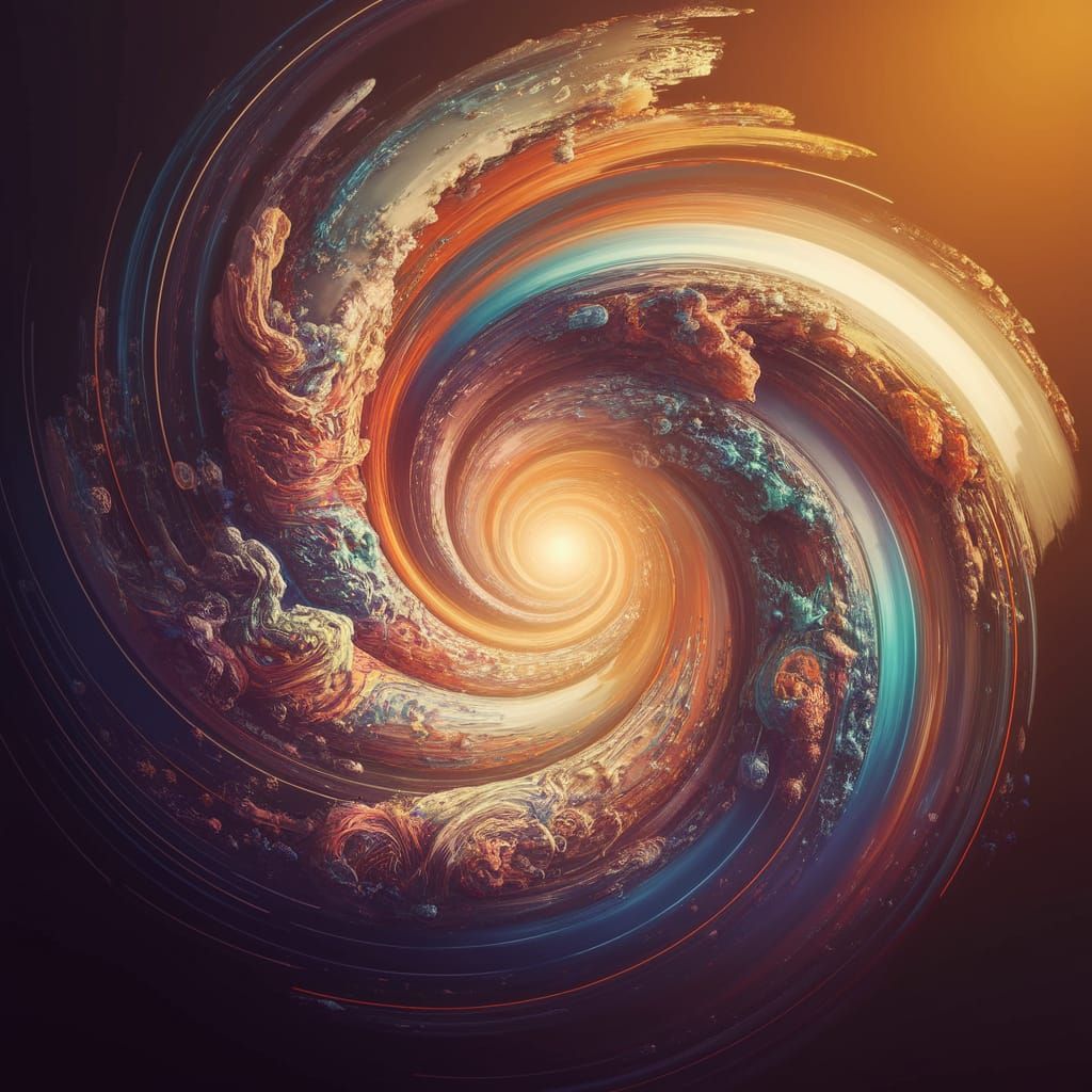 Epic Infinity Vortex in Vibrant Digital Art