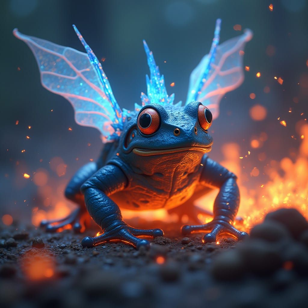 Mystic Frog Unleashes Blazing War Cry