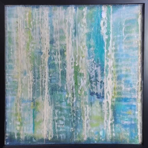 Abstract Acrylic Pouring Art with Icy Flow