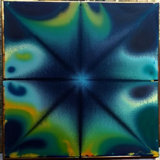 Abstract Fractal Encaustic Painting