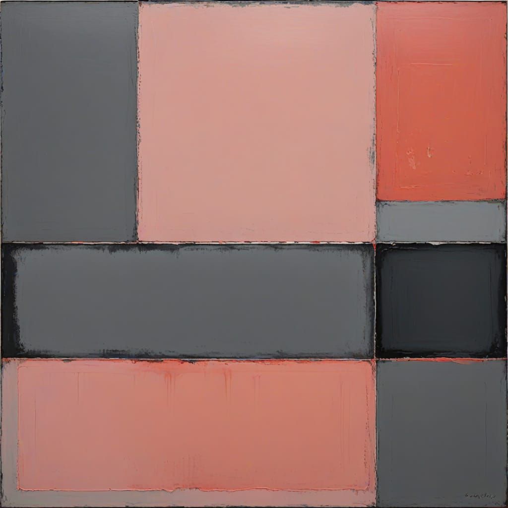 Vibrant Coral Hues in Minimalist Abstraction