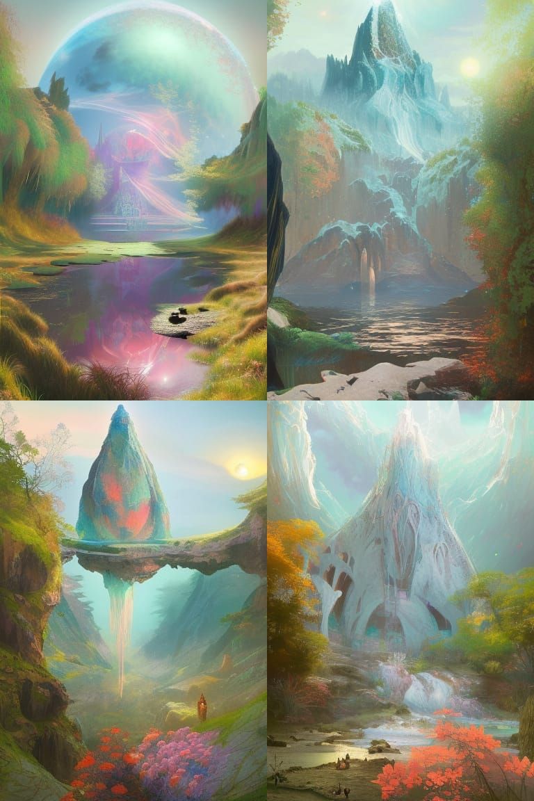 Chalice Well Deity at Sunset: Digital Art