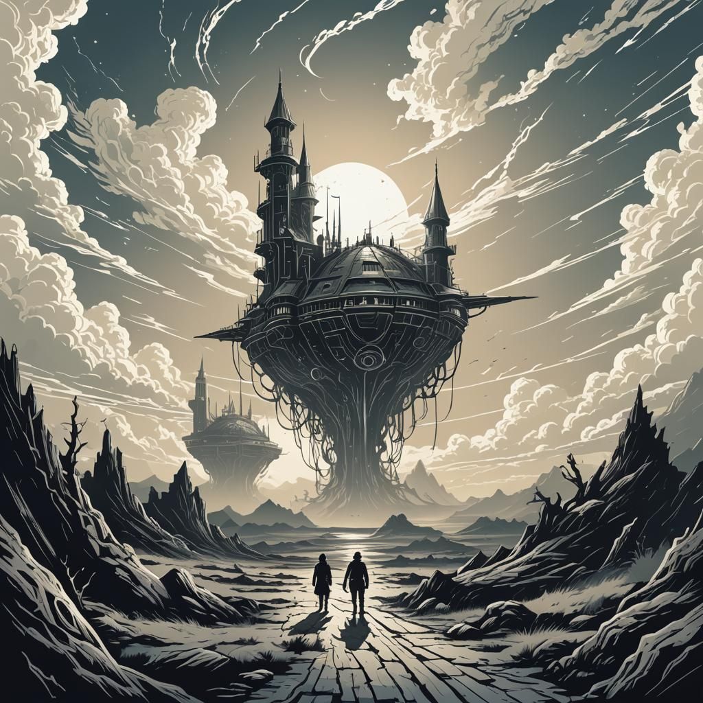 Eerie Lovecraftian Encounter in Retro D&D Style