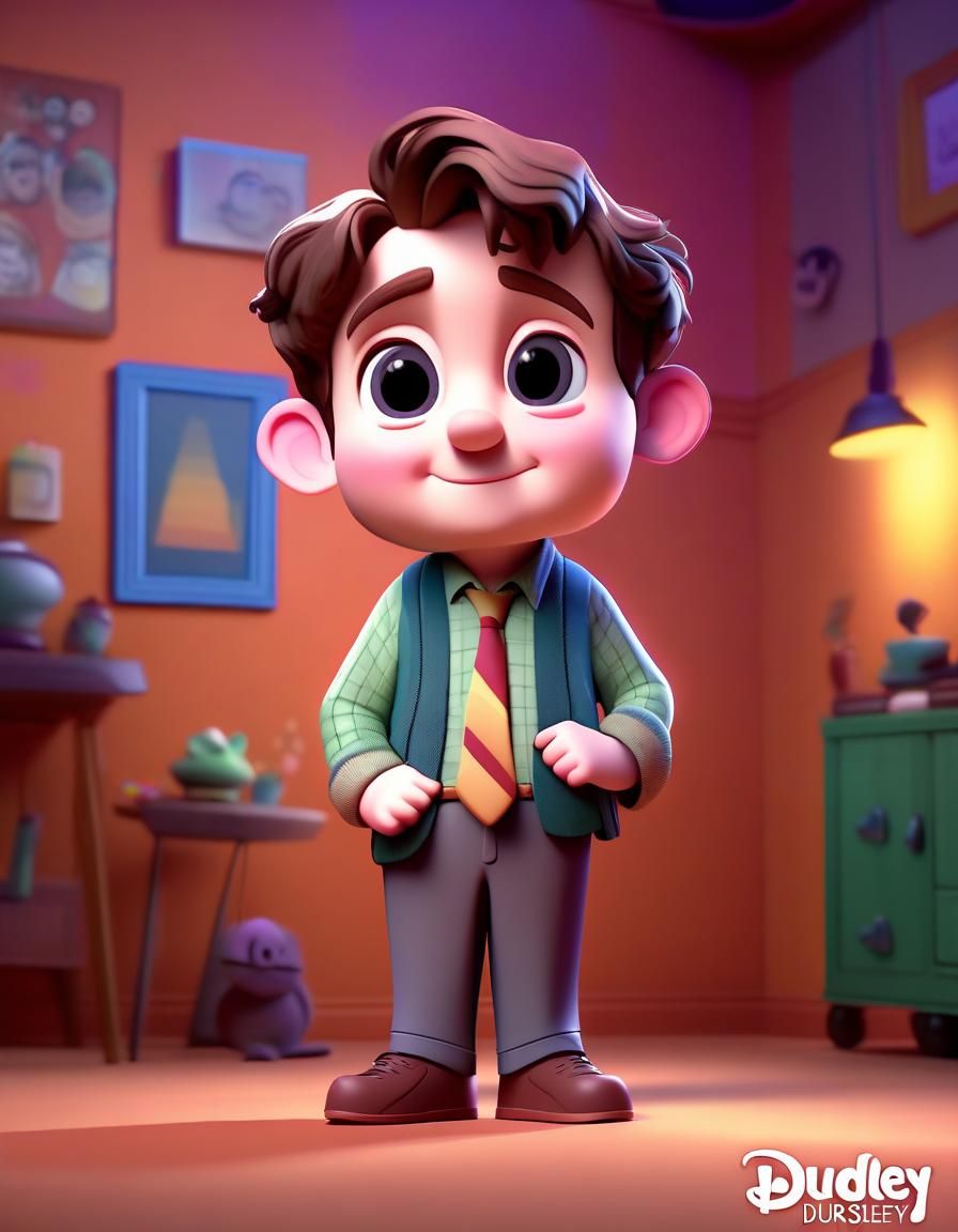 Dudley Dursley as Cute Chibi: 3D Digital Art