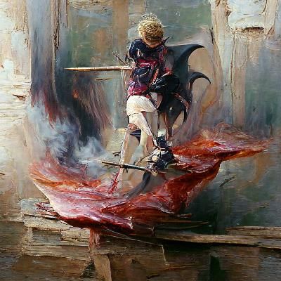 Demon Slayer as Oil Painting by Gurney