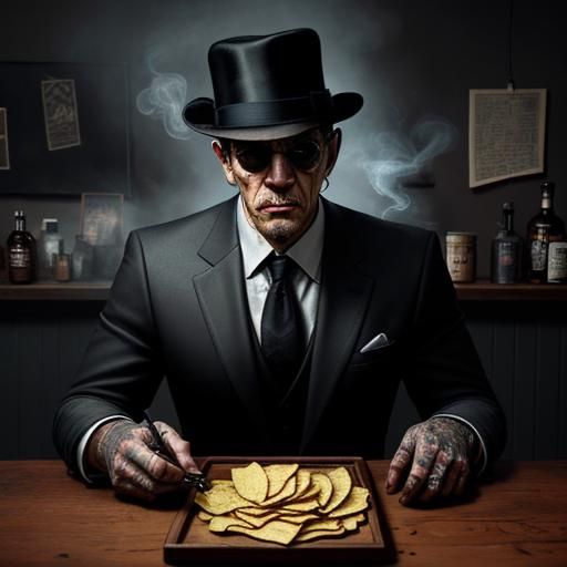 Dogs Playing Poker in Gritty Realism Style