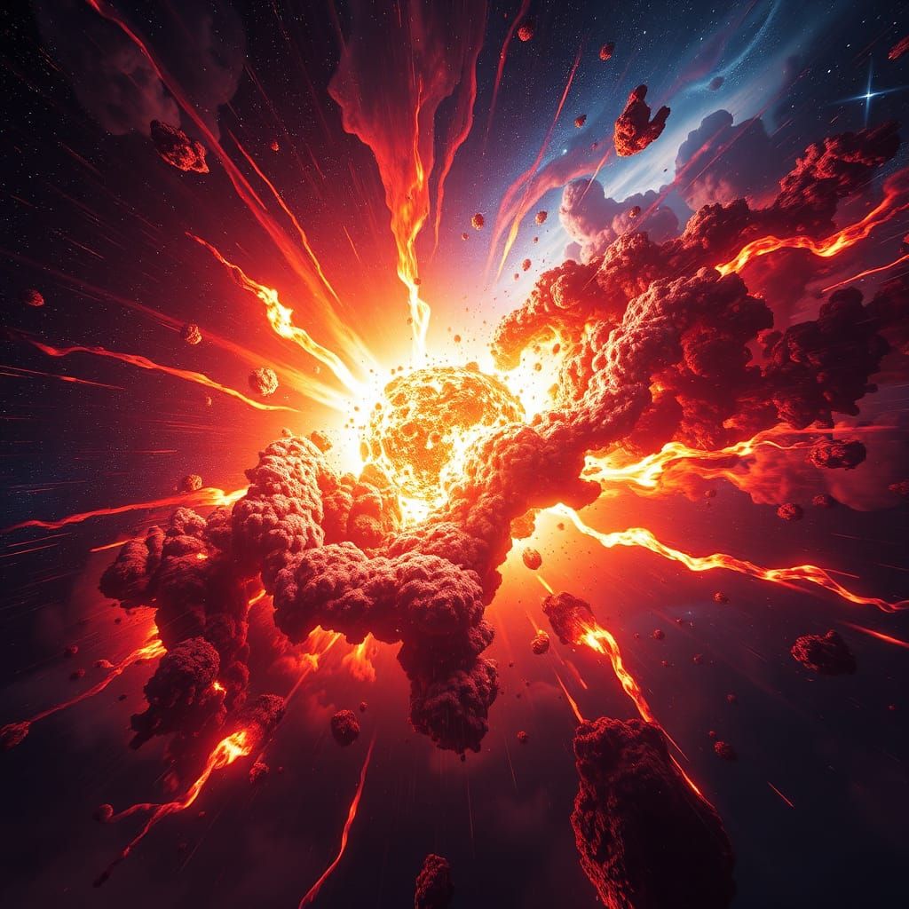 Spectacular Supernova Explosion Concept Art