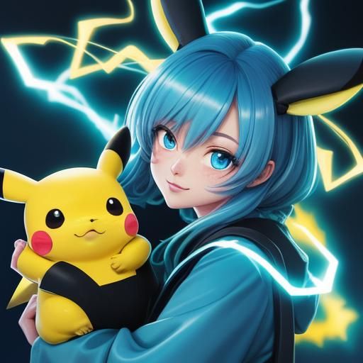 Pikachu in Heroic Anime Style