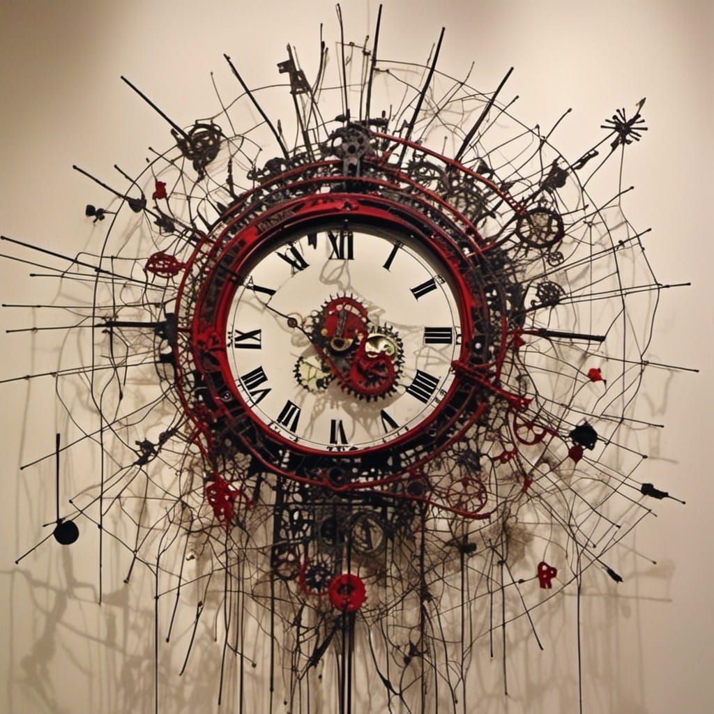 Apocalyptic Death Clock in Woven Thread Style