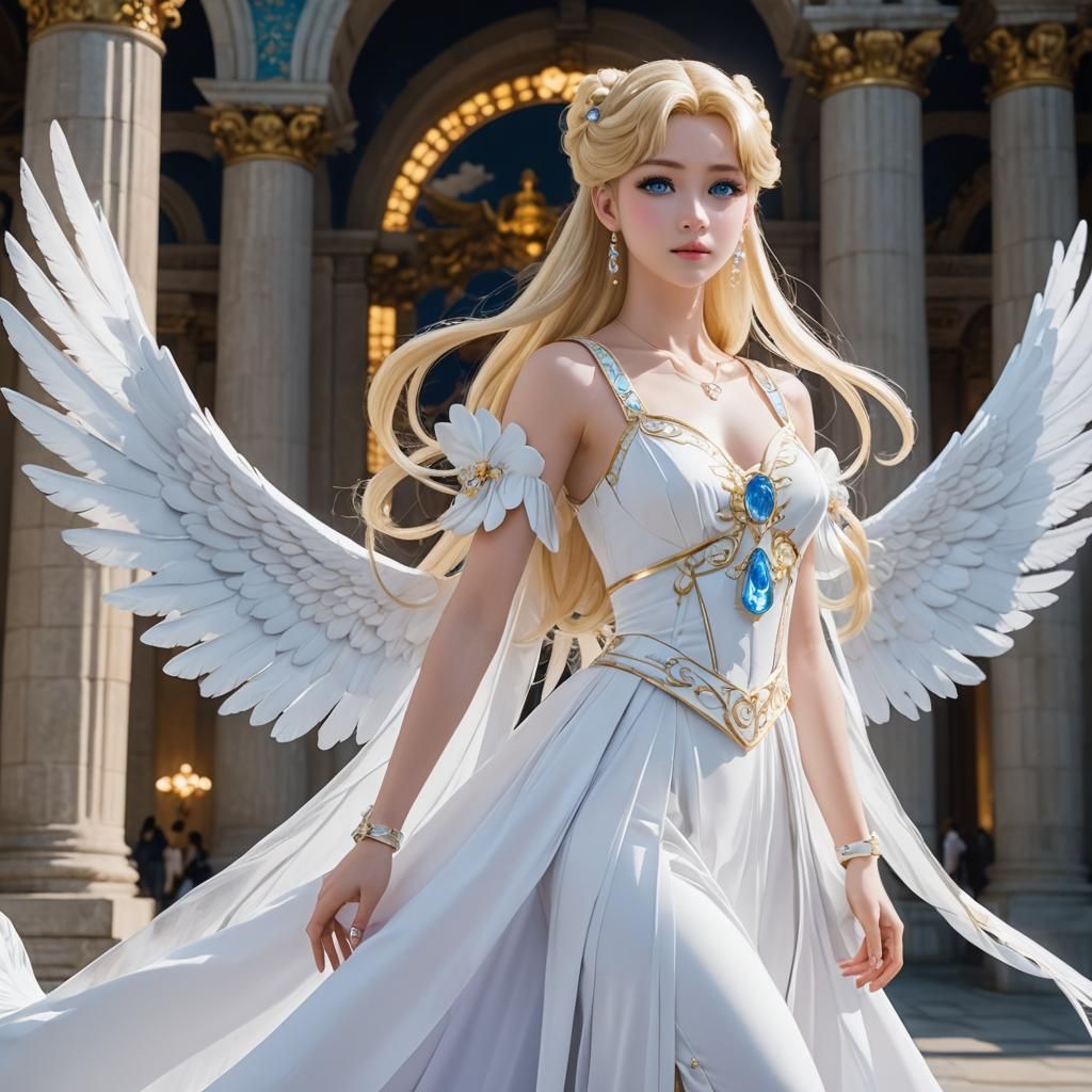 Princess Serenity Anime Art in 3D