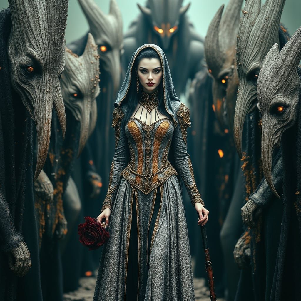 Snow White Surrounded by Evil Trolls