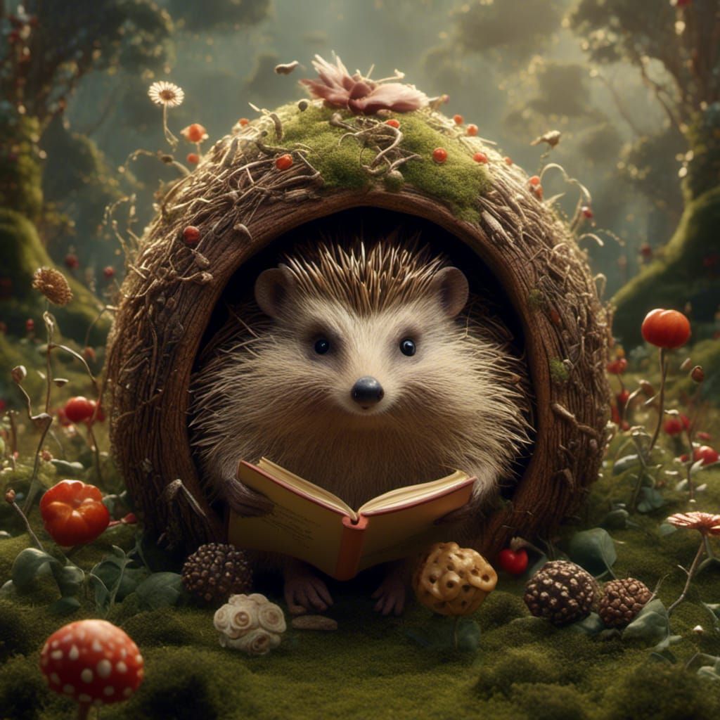 Mrs. Tiggywinkle in Detailed Digital Painting