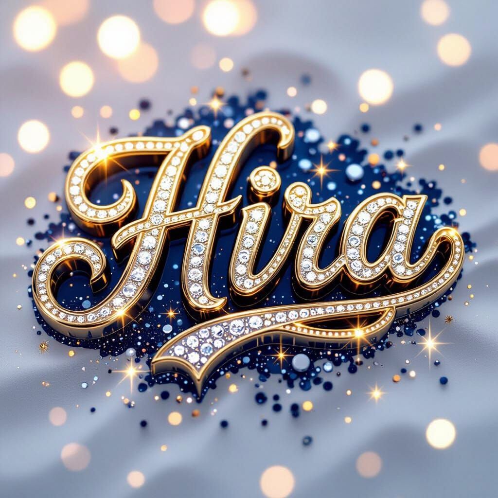 Metallic Cursive "Hira" in Gold and Silver