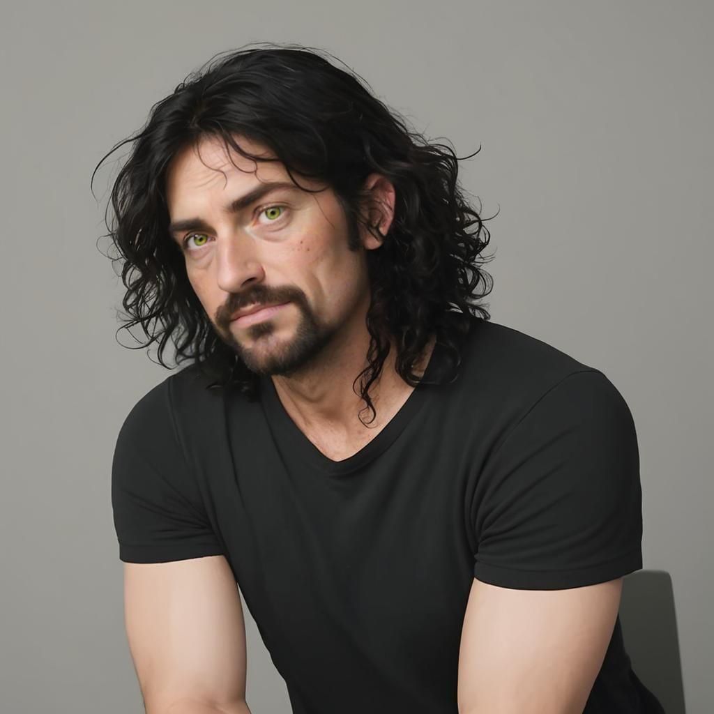 Portrait of a Shy Cajun Man with Chartreuse Eyes