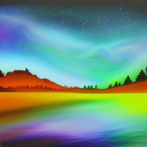 Glowing Landscape with Ethereal Light