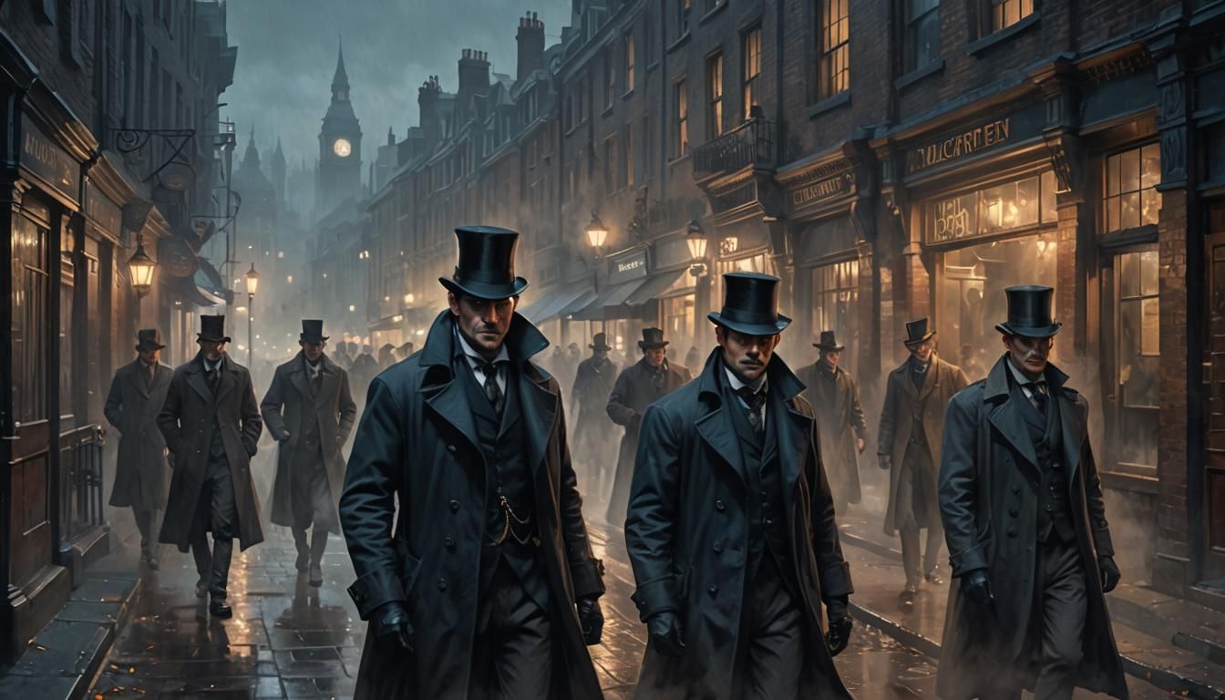 Victorian London Fog: A Digital Painting