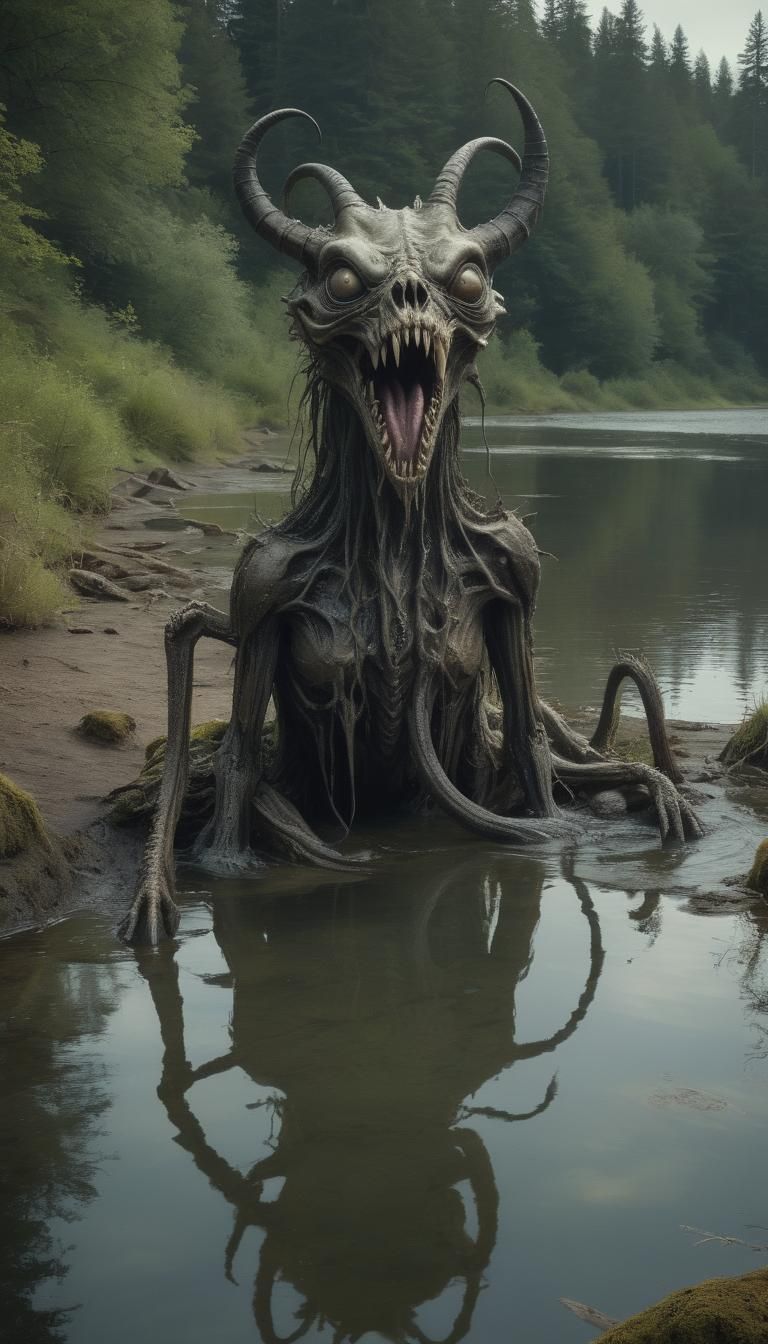 Sinister Goat on Lakeside Shore: Eldritch Horror