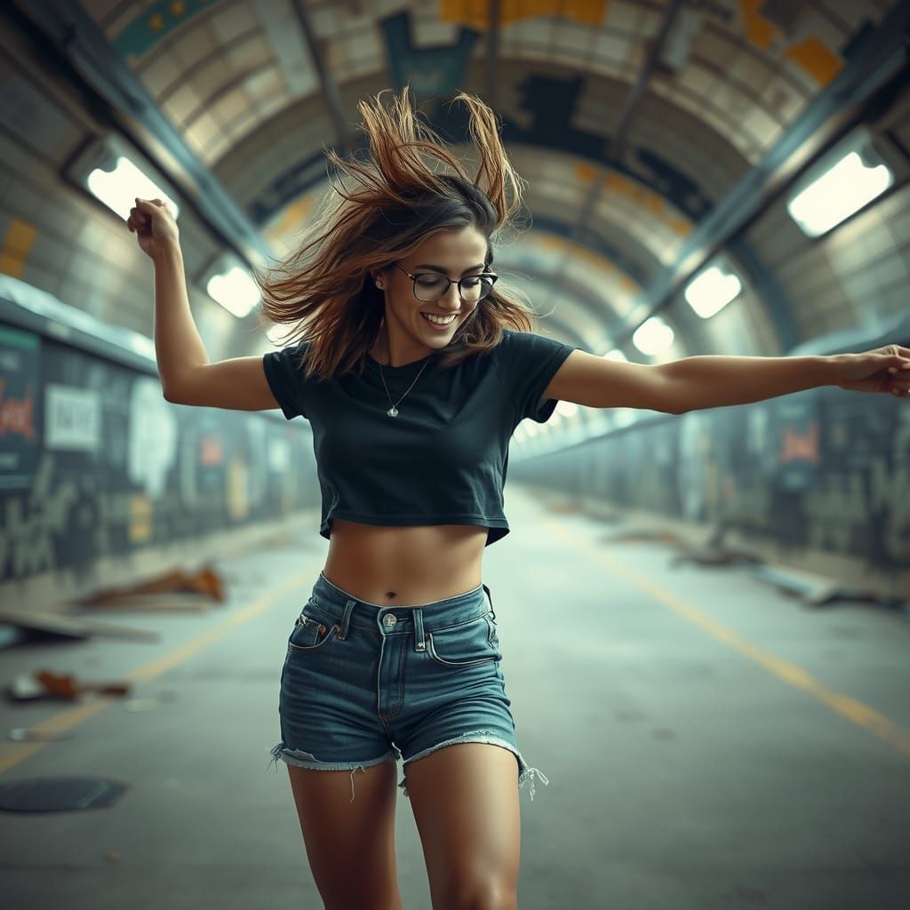 Fearless Dance in Abandoned Subway Tunnel