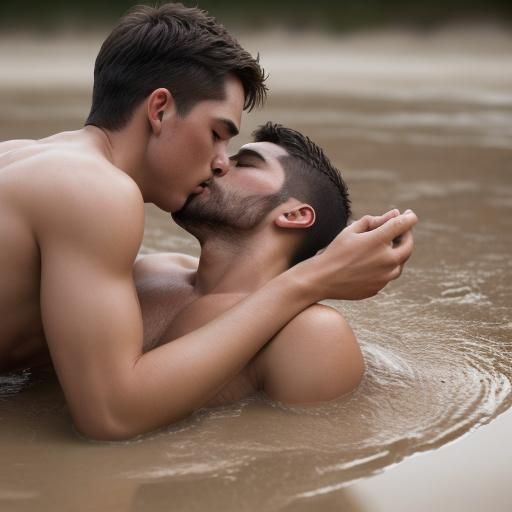 Passionate Kiss in Quicksand: Professional Photography