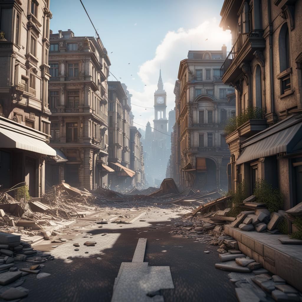Earthquake Ravages Modern City: 3D Game Cinematic