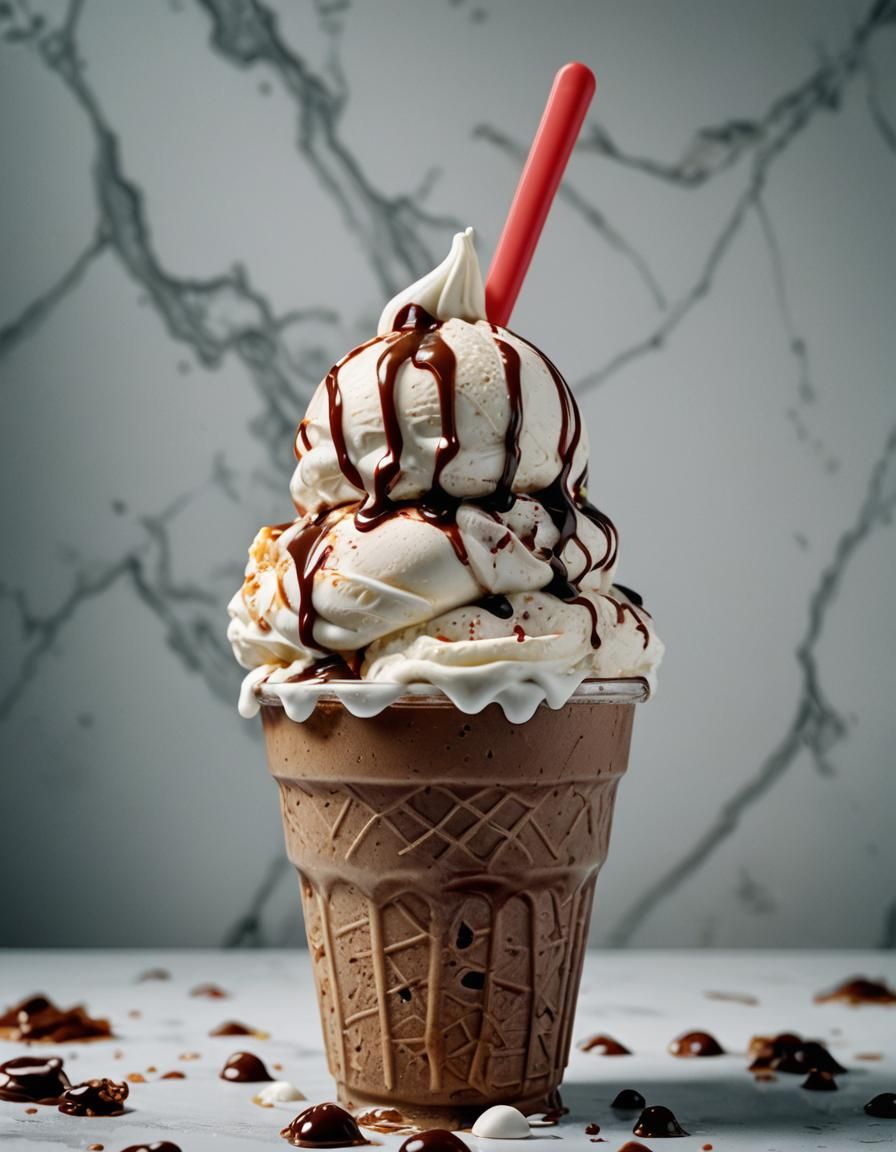 Sundae Ice Cream Cup: Ultra-High Quality Photo