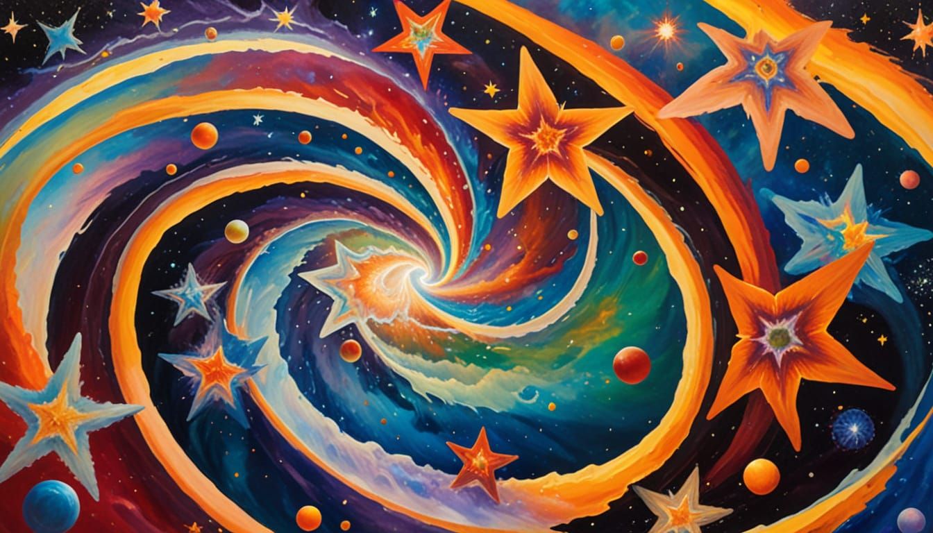 Ethereal Vortex Portraits in Cosmic Creation