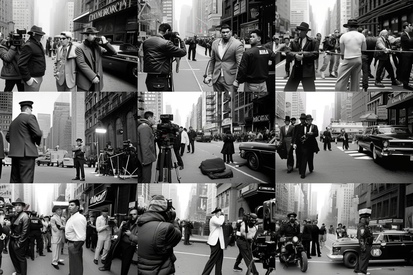 behind the scenes in the making of a NYC 70s  crime mob movie