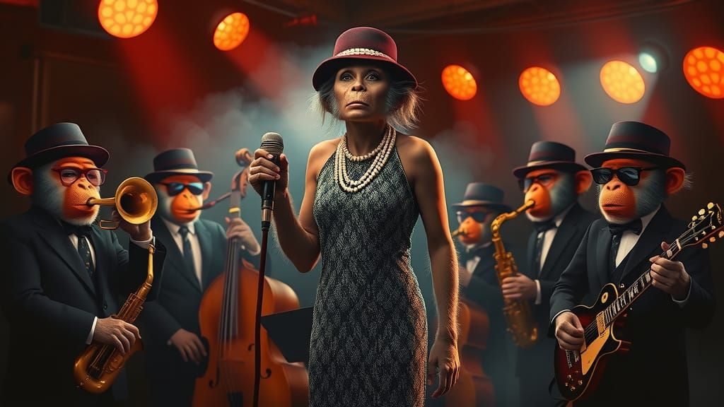 Groovy Monkeys Jazz Ensemble with Baboon Singer
