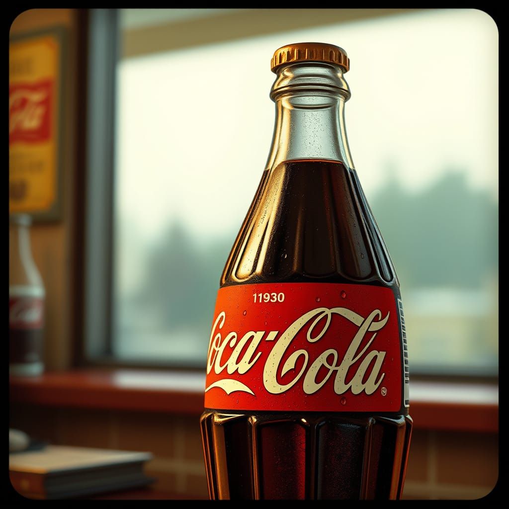 Vintage Coca-Cola Bottle in Nostalgic Style