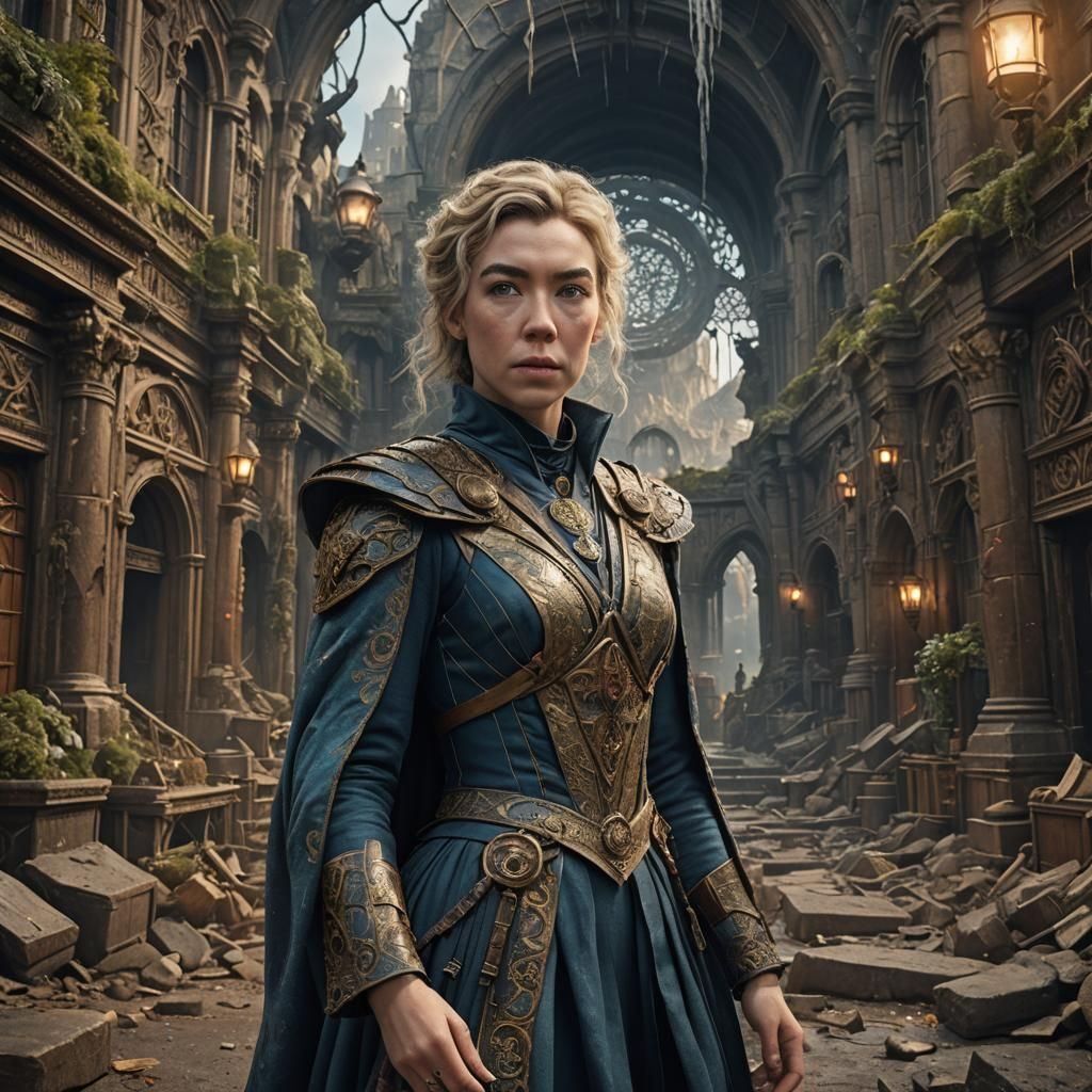 Vanessa Kirby as Sue Storm: Detailed Matte Painting