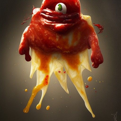 Sinister Corrupted Crepe Begs for Ketchup