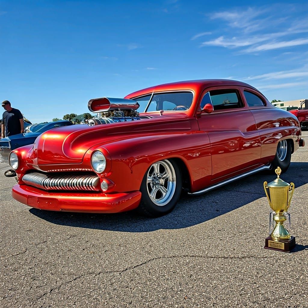 Custom 1950 Mercury Eight Hot Rod Car Show Winner