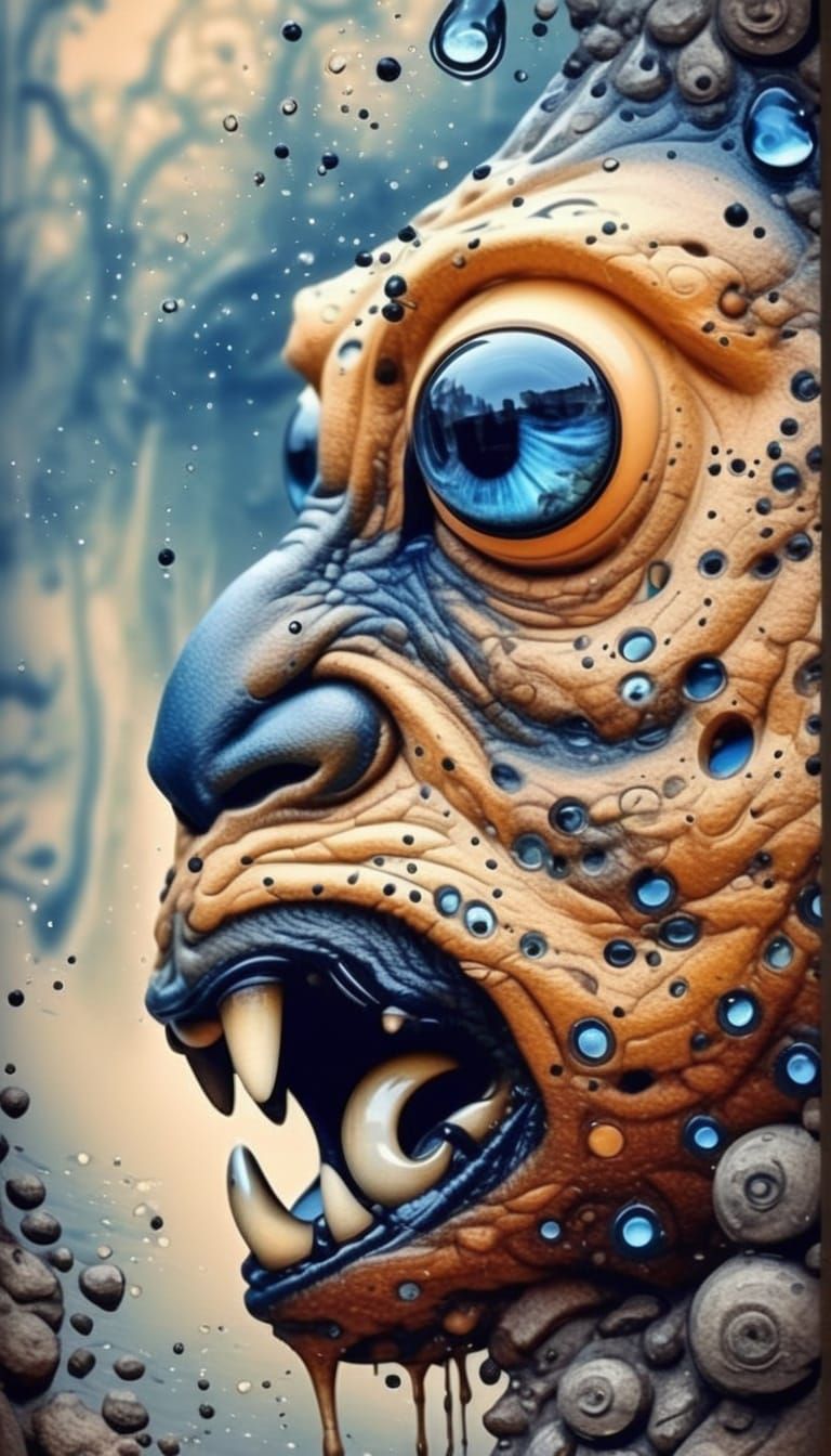 A Morbid, Twilight Dwelling Squonk with Unhappy Skin