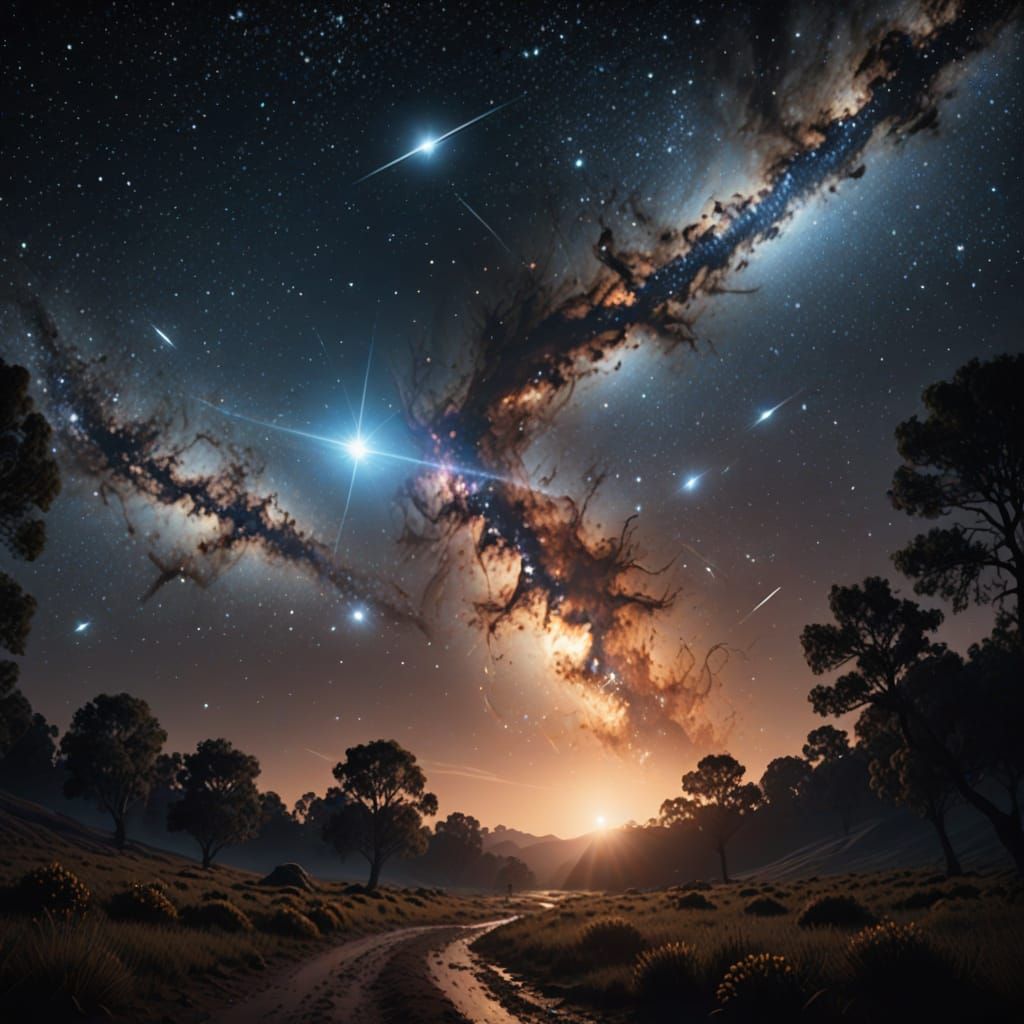 Celestial Journey: A Realistic Starscape
