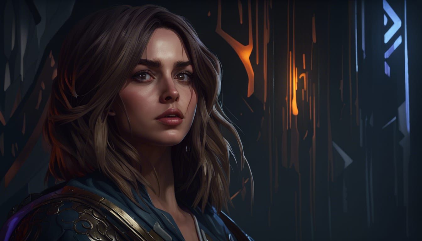 Ana de Armas Dark Fantasy Portrait in 8k