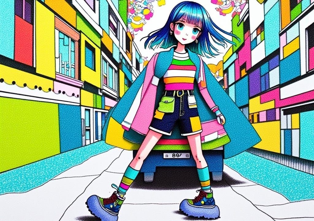 Anime Image Generated with Vibranime2flux LoRA