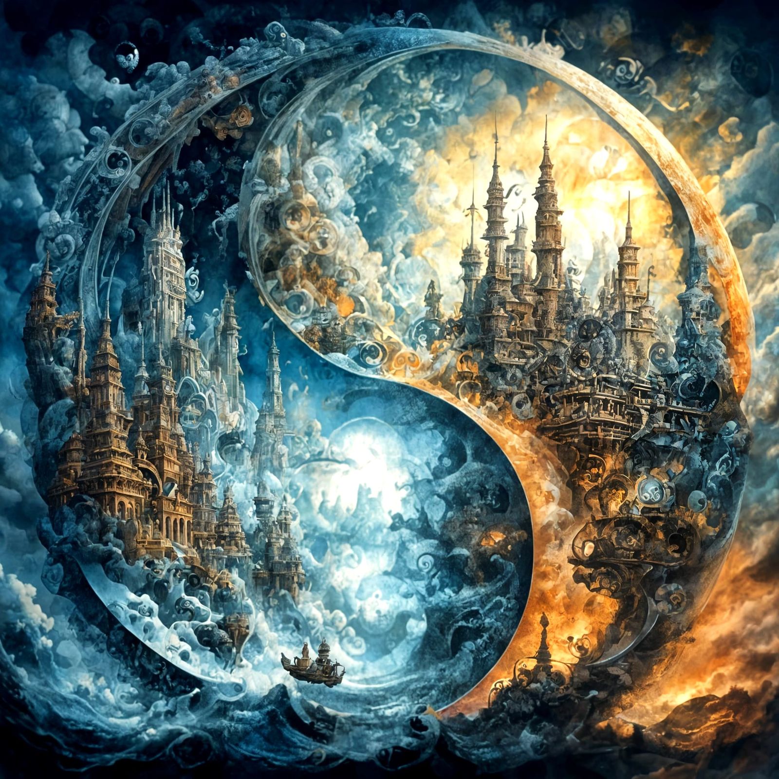 Yin Yang Worlds: Future Meets Past