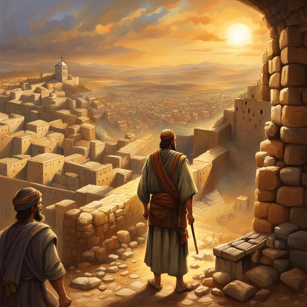 Rebuilding Jerusalem: Biblical Concept Art in Golden Light