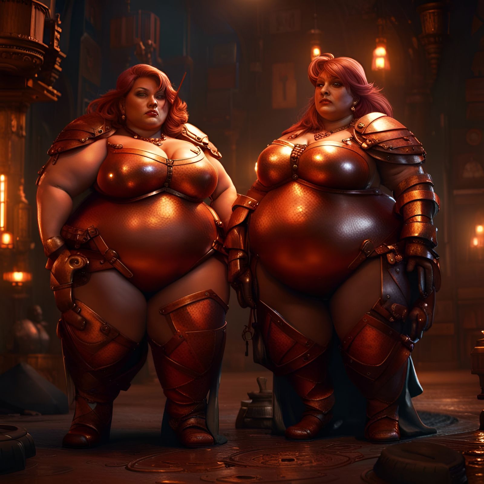 Copper Women: Dark Fantasy Art in 8K