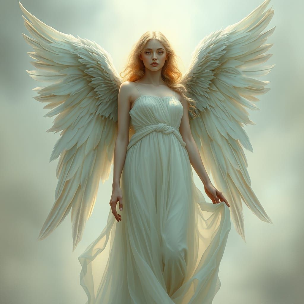 Angel in Soft, Ethereal Glow