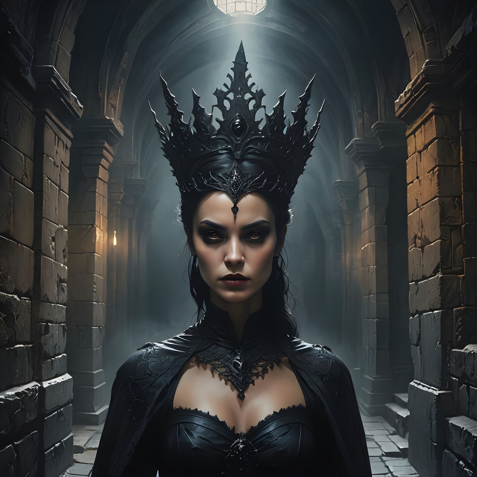 Monochrome Portrait of an Evil Princess