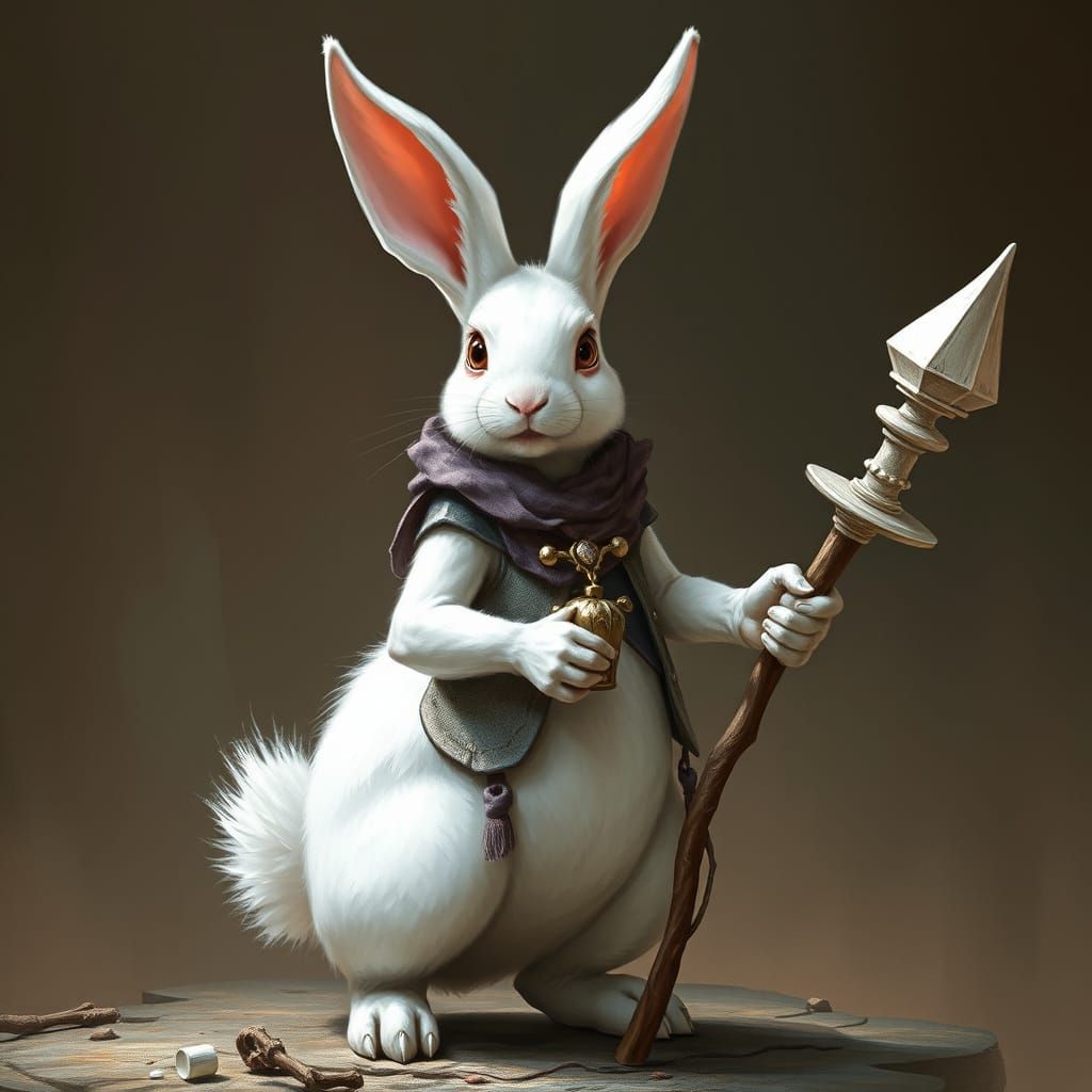 White Rabbit as D&D Character Concept Art