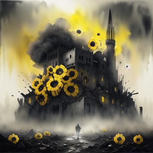 Post Apocalyptic Landscape with a Glimmer of Hope