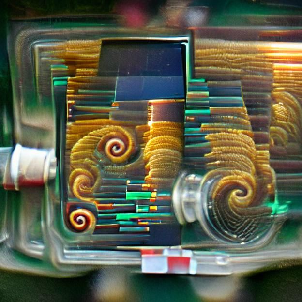Transistor and LCD Spirals Abstract Art