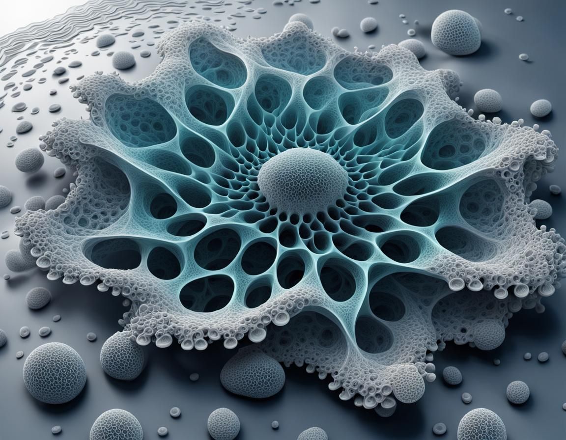 Amoeba Cell Rushing Through Body in 3D